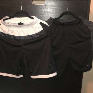 2 youth size medium 10-12 shorts (adidas & Nike)